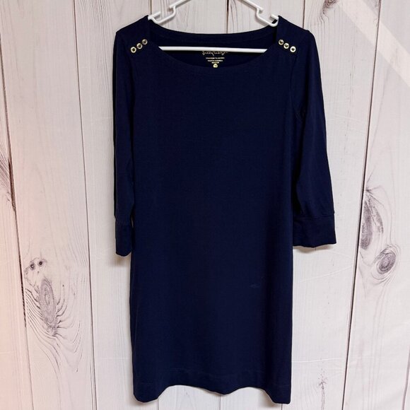 Lilly Pulitzer Sophie UPF 50 Dress True Navy M EUC - Picture 1 of 12